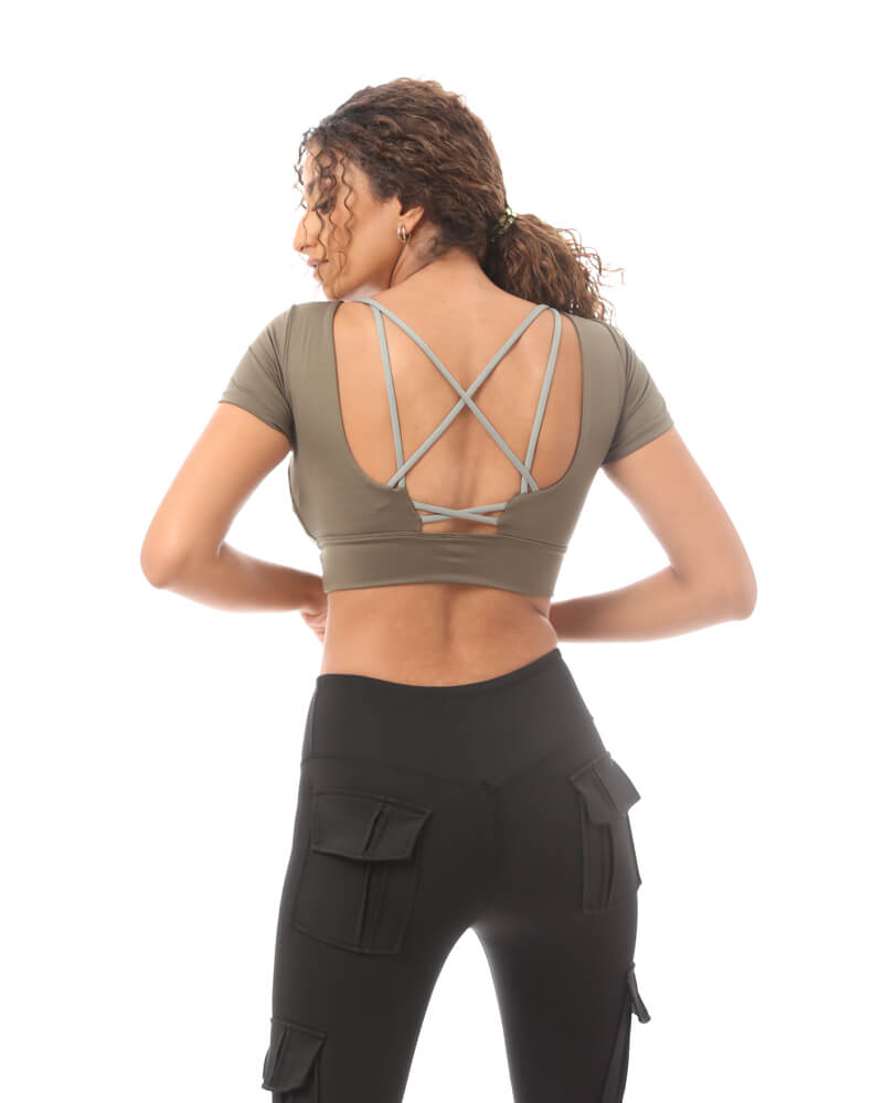 Velvet Criss Cross Top