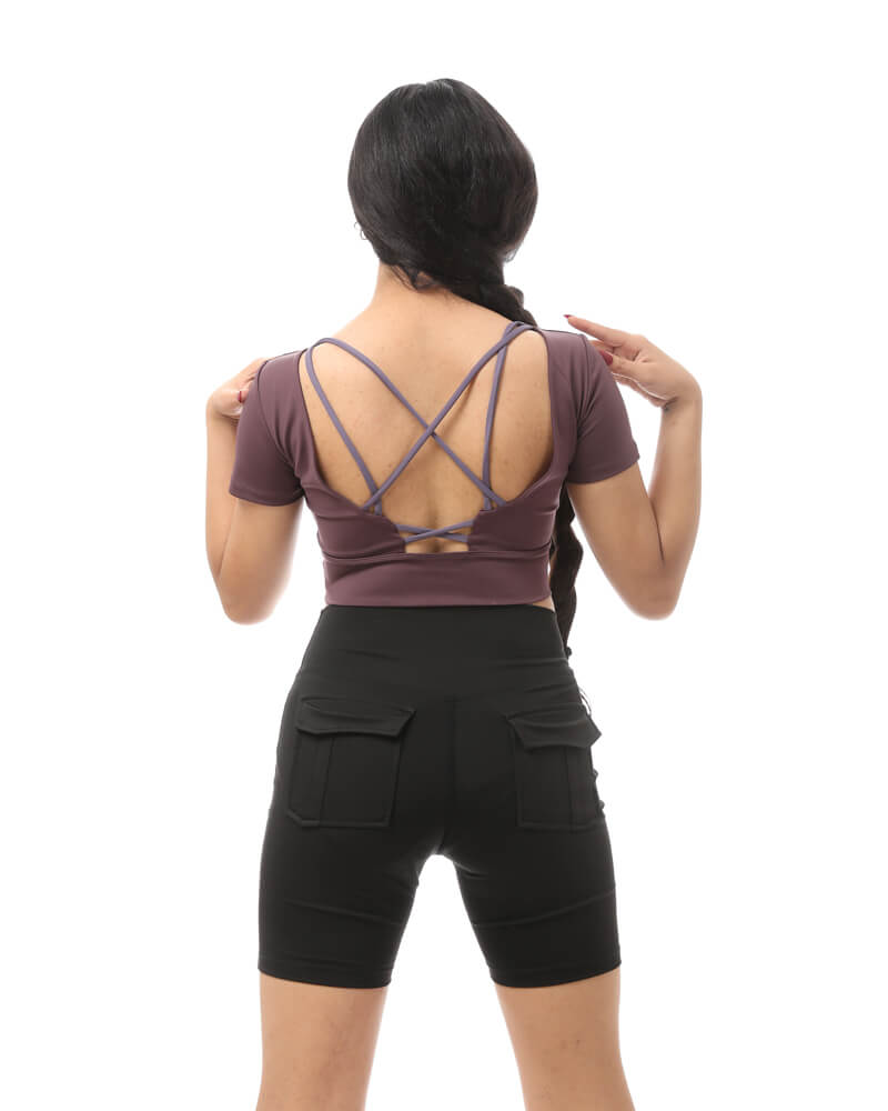 Velvet Criss Cross Top